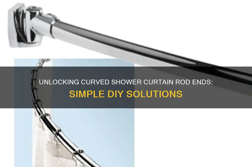 how to unlock curved shower curtain rod ends