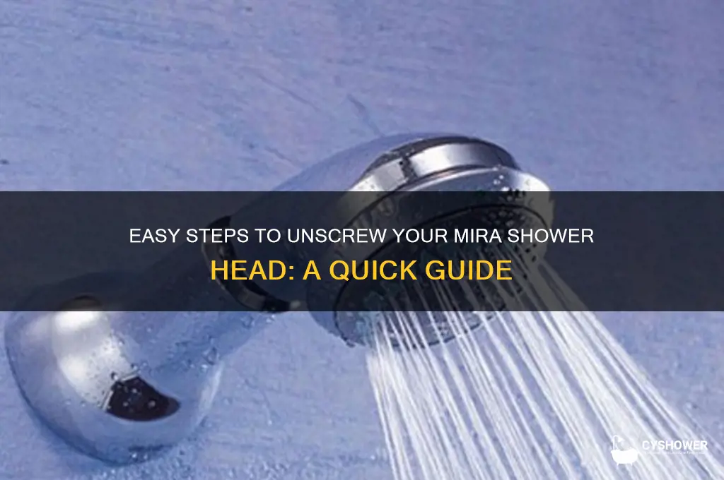 how to unscrew a mira shower head