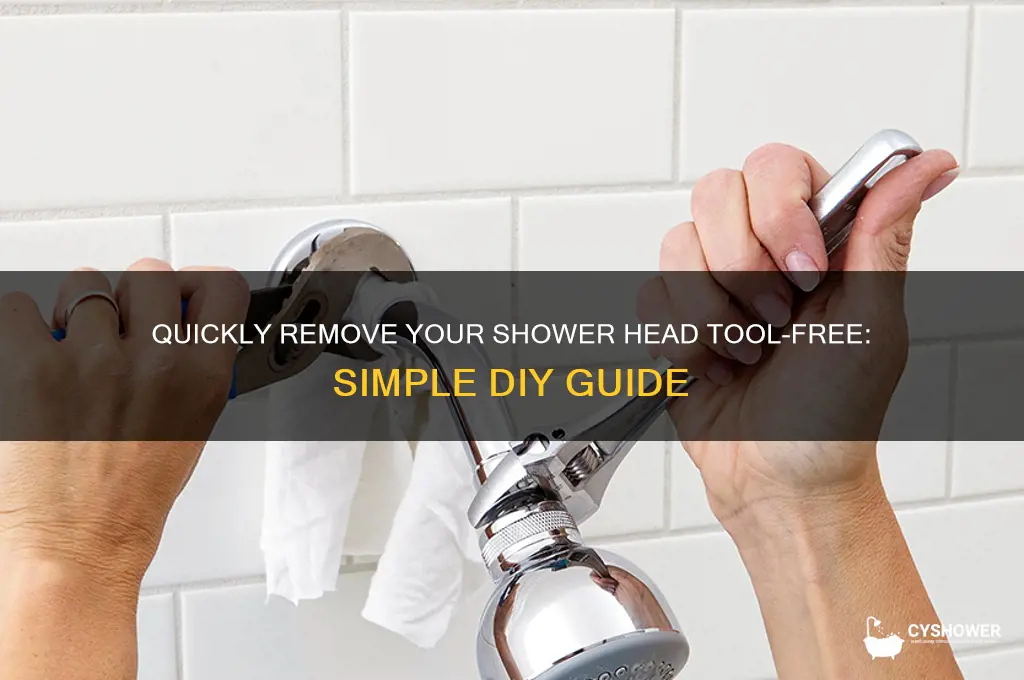 how to unscrew a shower head without tools