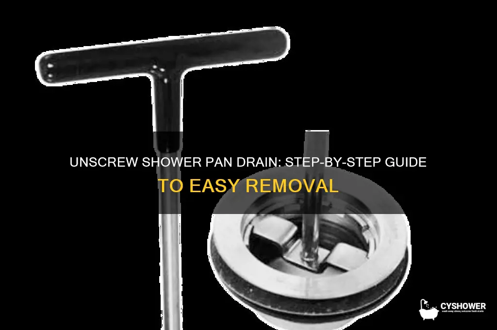 how to unscrew shower pan drain