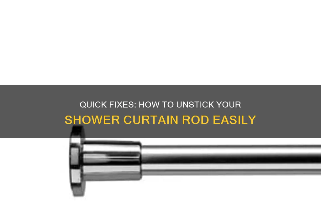 how to unstick shower curtain rod