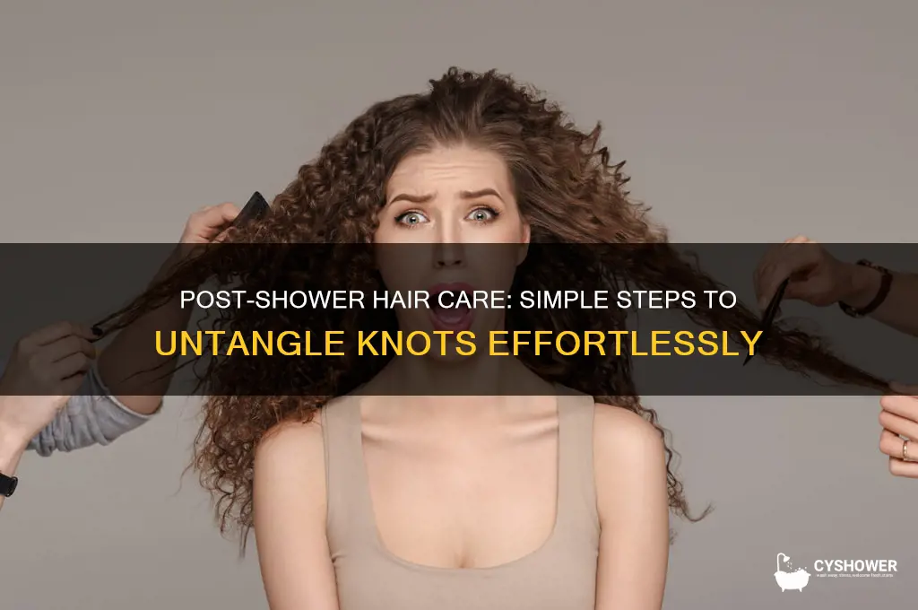 how to untangle hair after shower