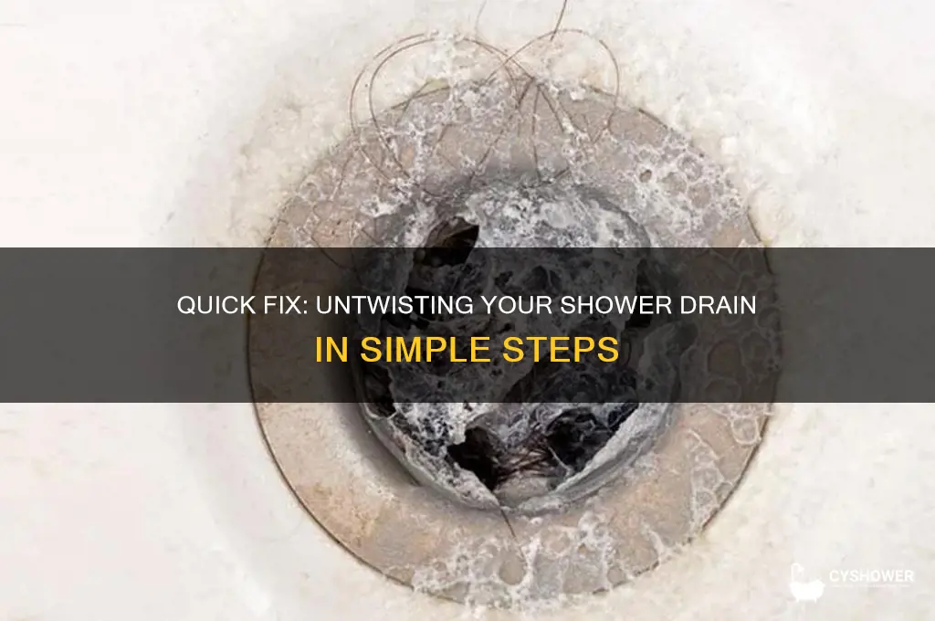 how to untwist a shower drain