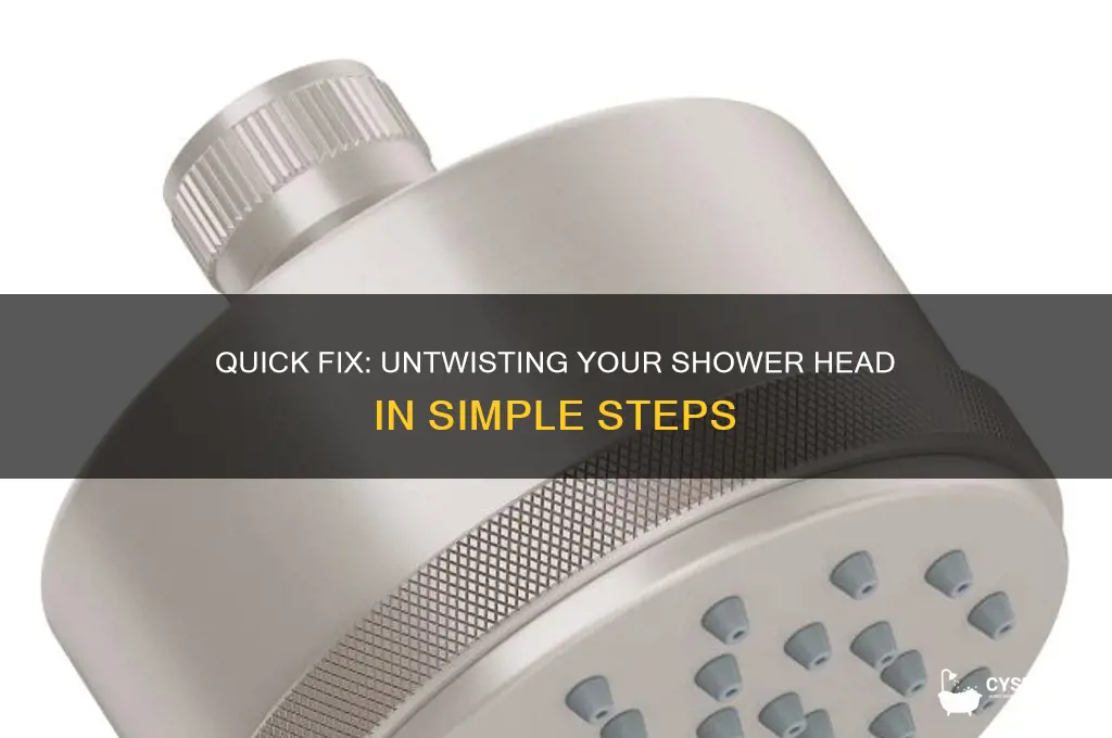 how to untwist shower head