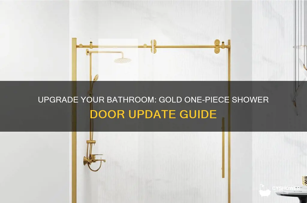 how to update a one peice shower door in gold