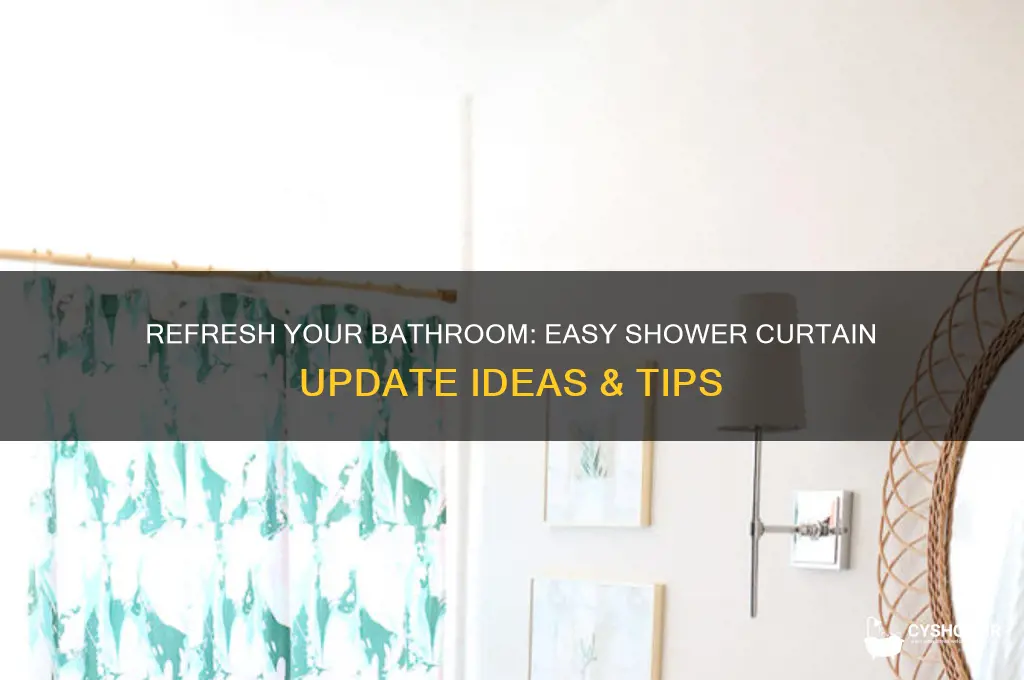how to update bathroom with shower curtain