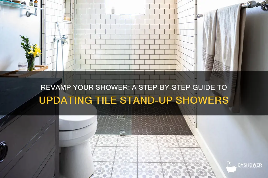 how to update my tile stand up shower
