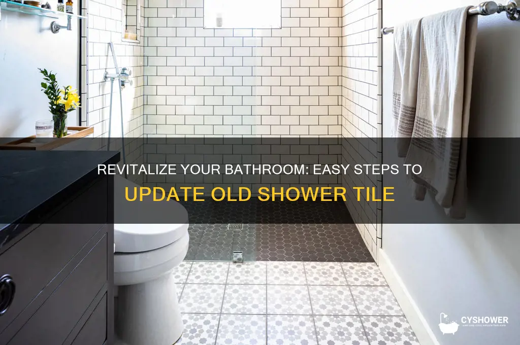 how to update old shower bathroom tile