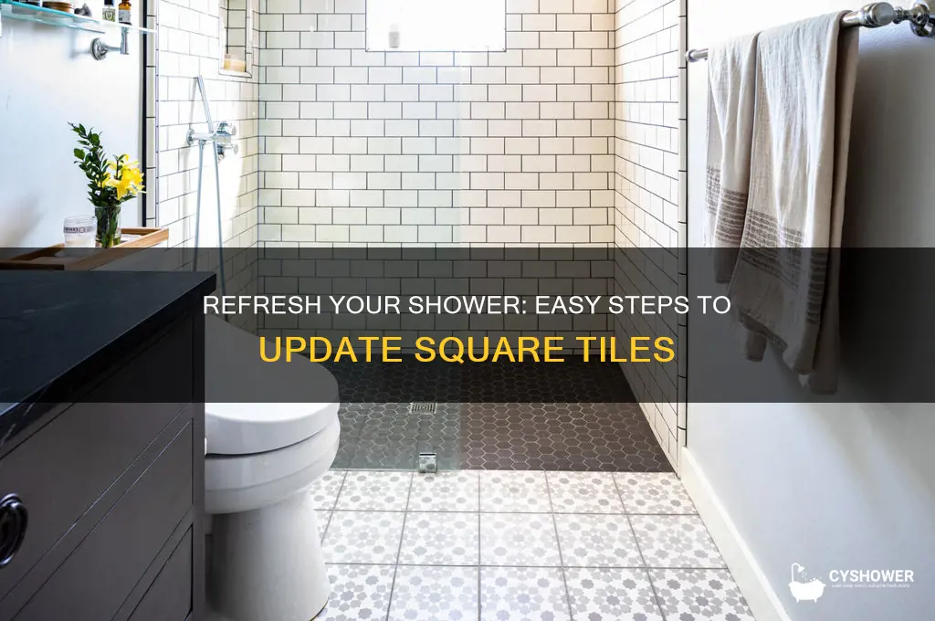 how to update square tiles in shower