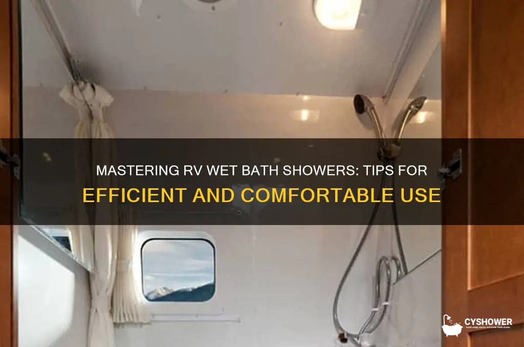 how to use an rv wet bath to take shower