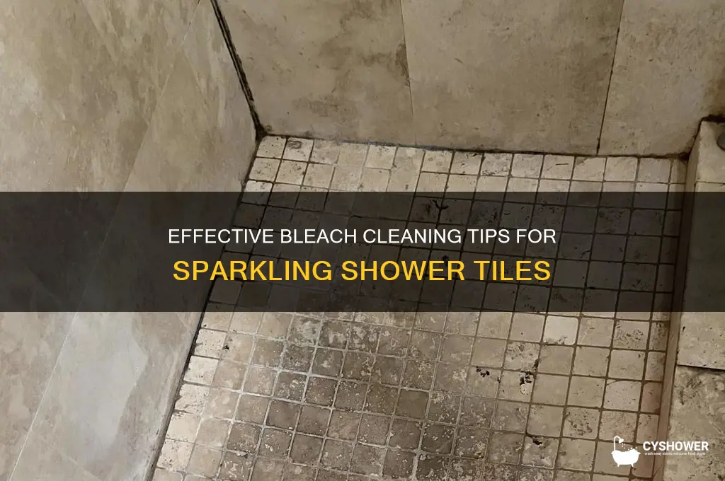 how to use bleach to clean shower tiles