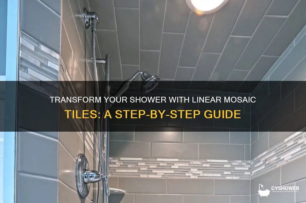 how to use linear mosiac tile in a shower