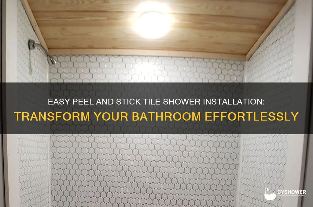 how to use peel and stick tile in shower