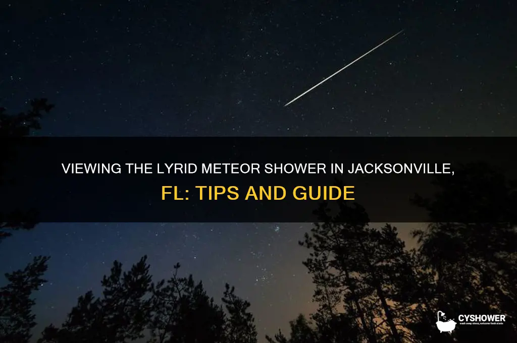 how to view lyriad meteor shower jacksonville fl