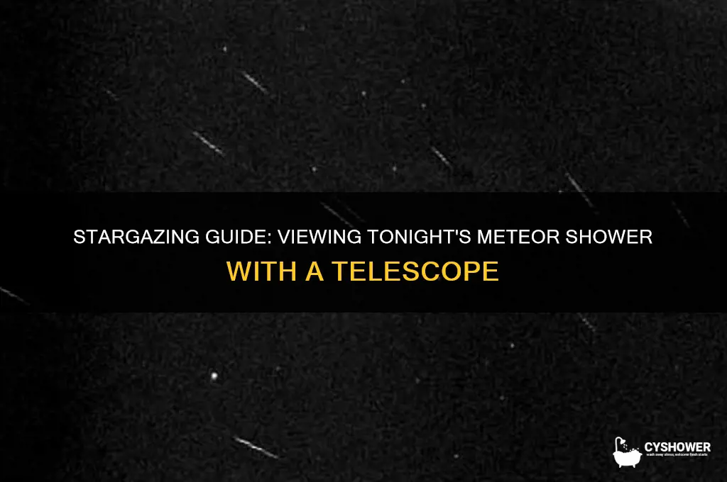 how to view meteor shower tonight with telescope
