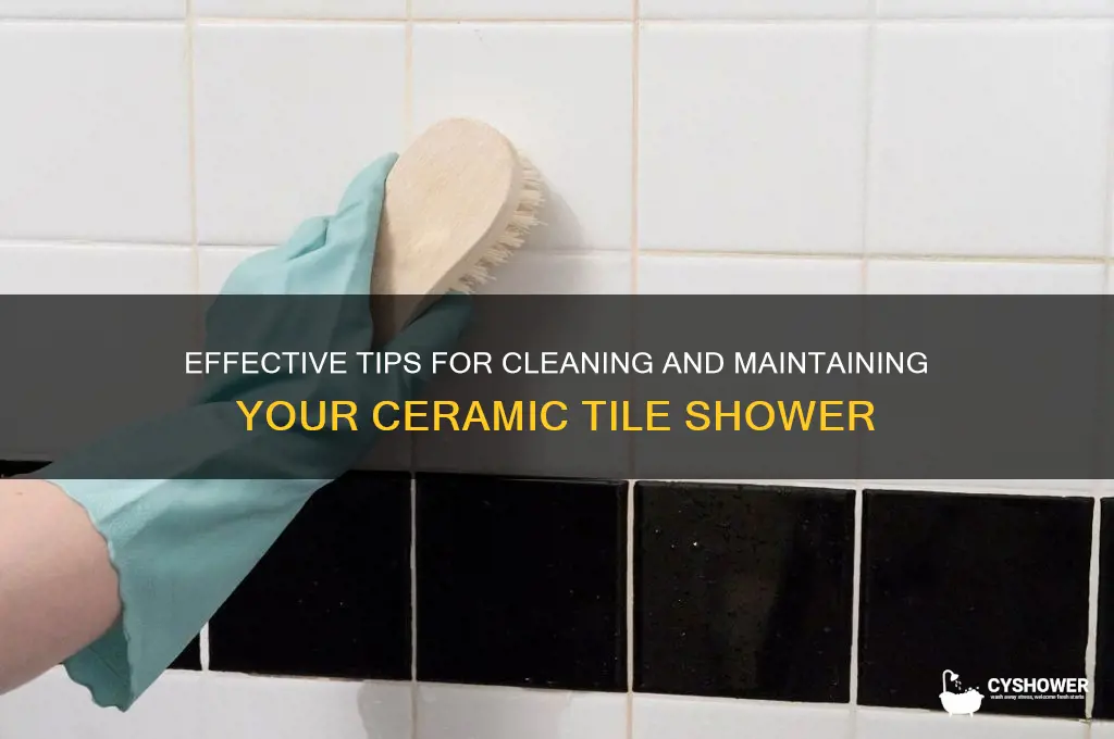 how to vlean a veramic tile shower