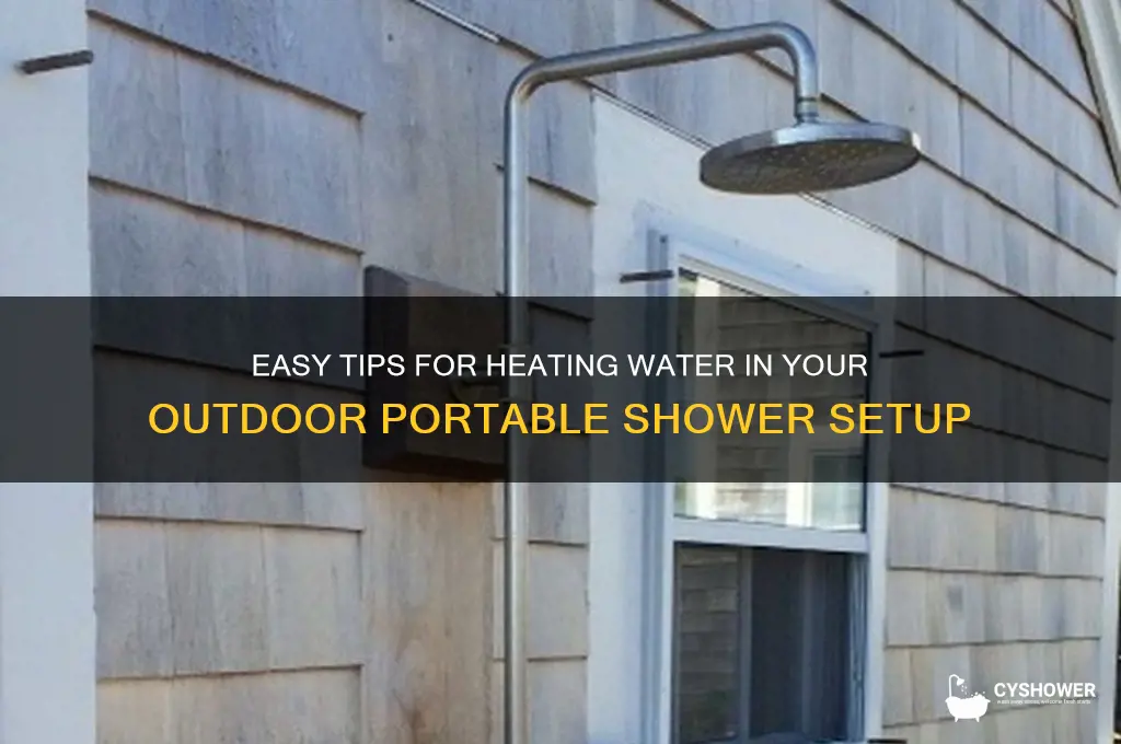 how to warm water for outdoor portable shower