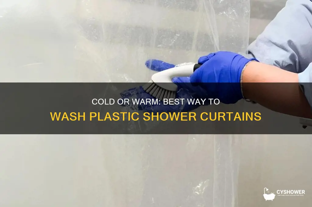 how to wash a plastic shower curtain cold or warm