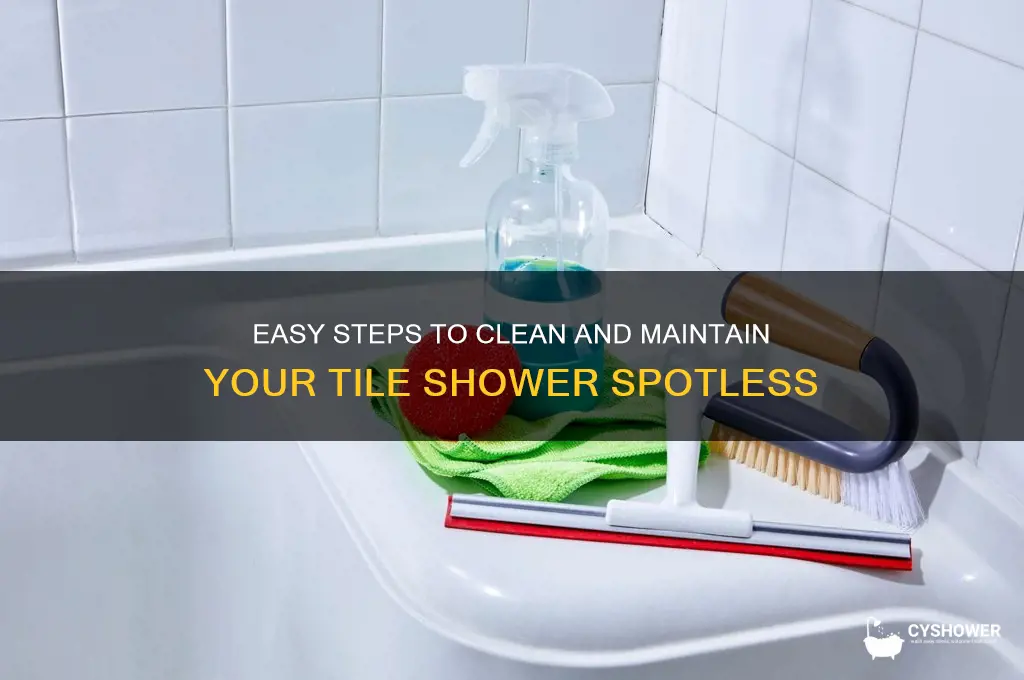 how to wash a tile shower