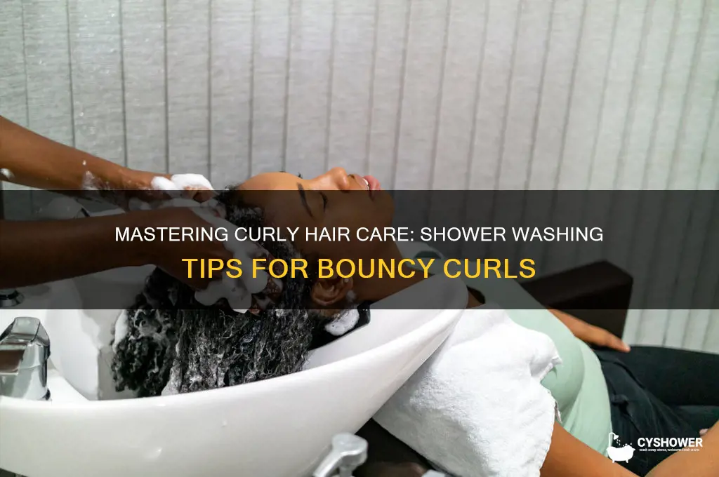 how to wash curly hair in shower