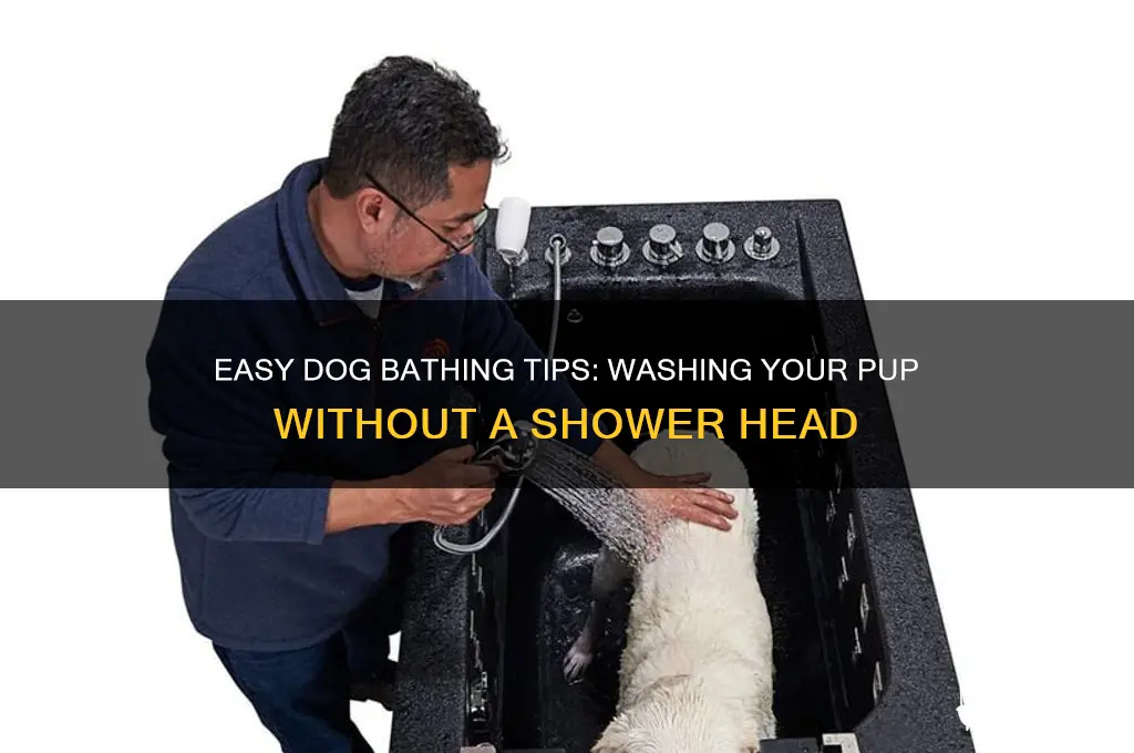 how to wash dog without shower head