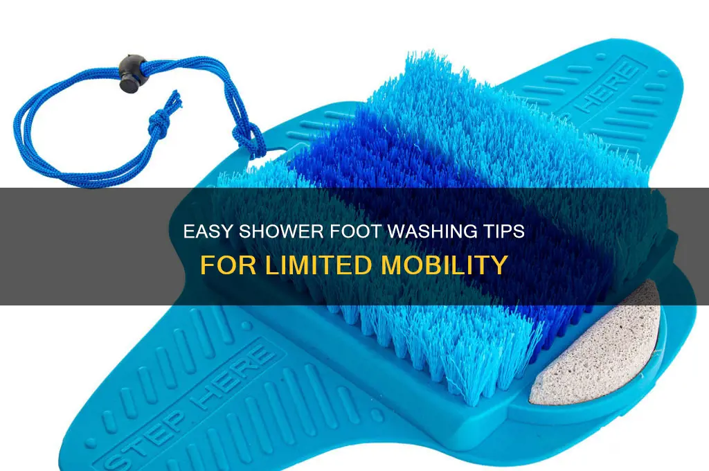 how to wash feet in shower can