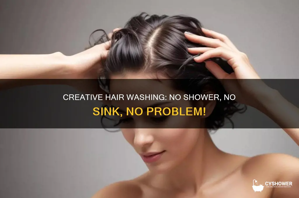 how to wash hair without a shower or sink