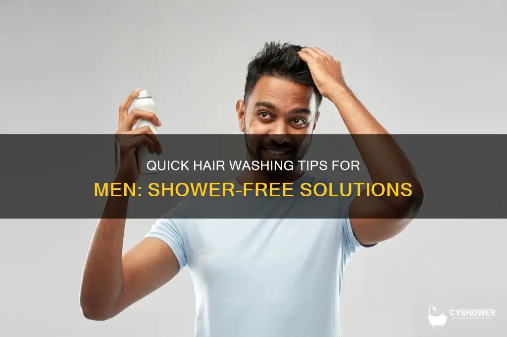 how to wash men hair without taking a shower