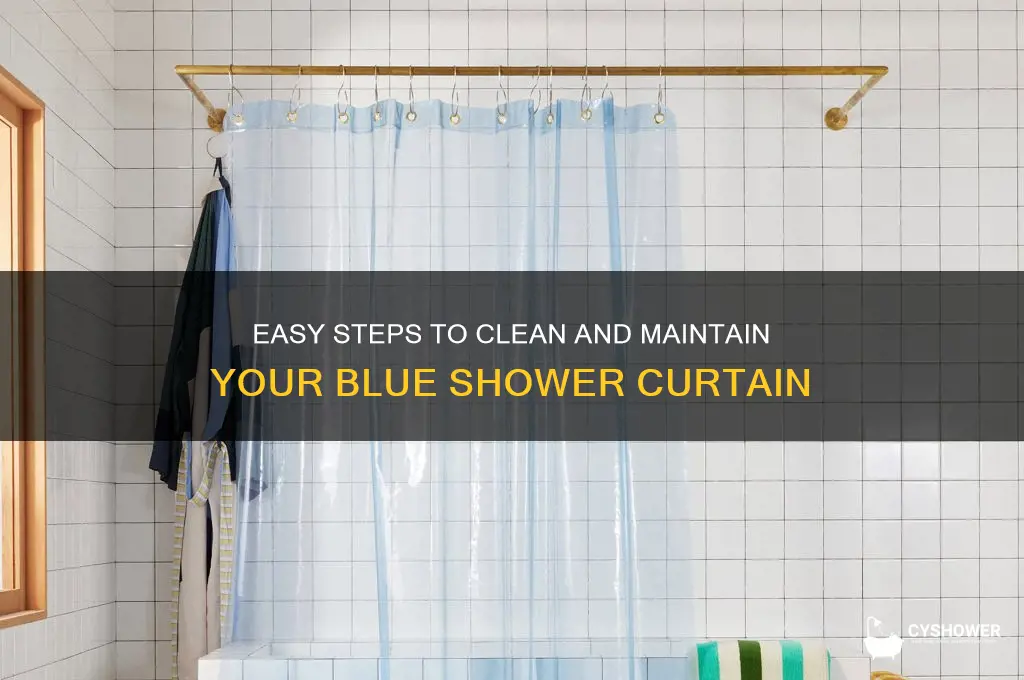 how to wash my blue shower curtain