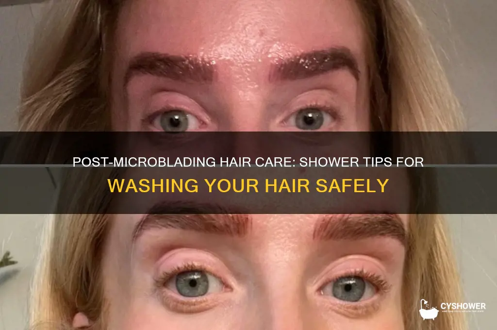 how to wash my hair in the shower after microblading