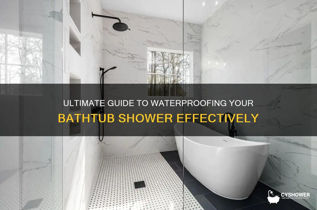 how to water proof bathtub shower