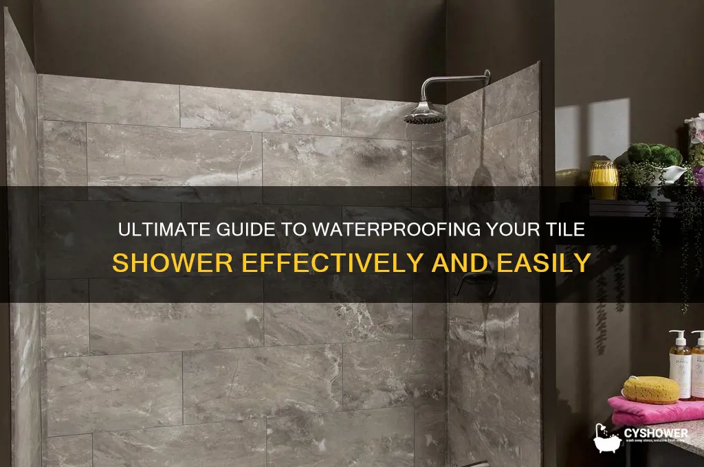 how to water proof tile shower