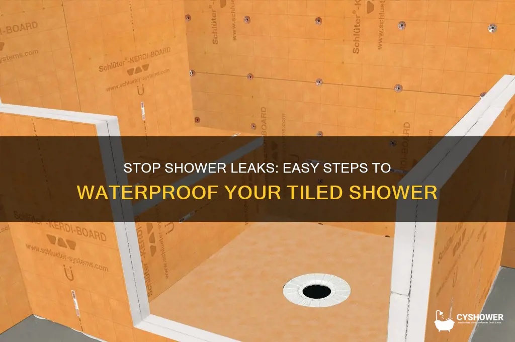 how to waterproof a leaking tiled shower