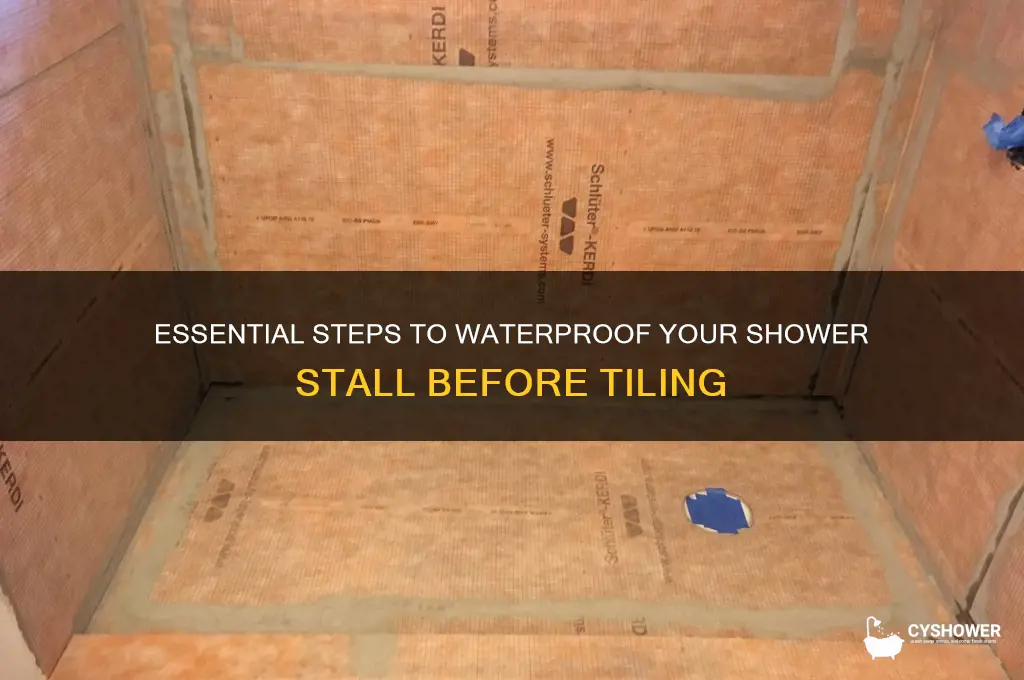 how to waterproof a shower stall prior to tile