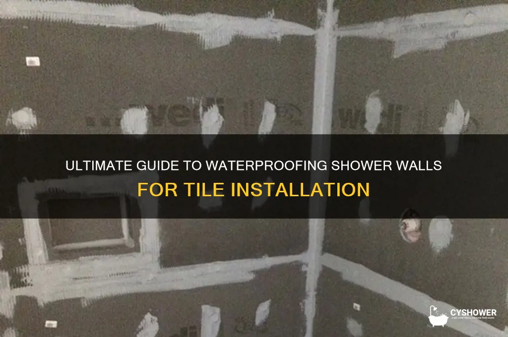 how to waterproof a shower wall for tile