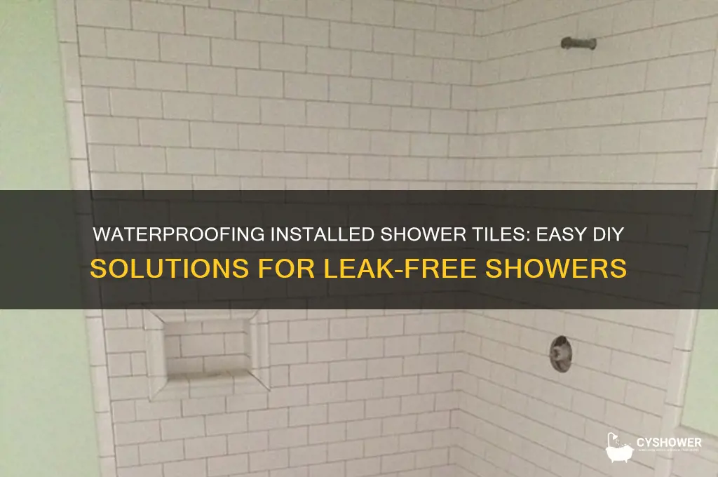 how to waterproof already installed shower tiles