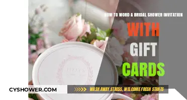 Elegant Wording Tips for Bridal Shower Invites with Gift Card Requests