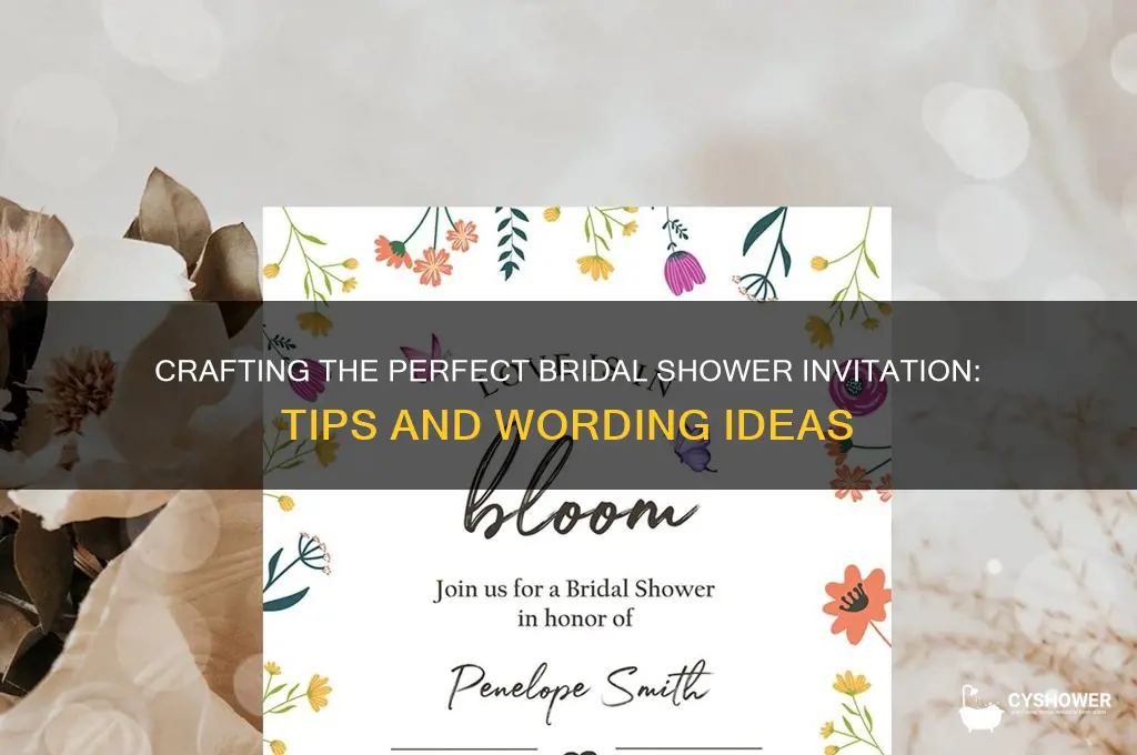 how to word a bridal shower invite