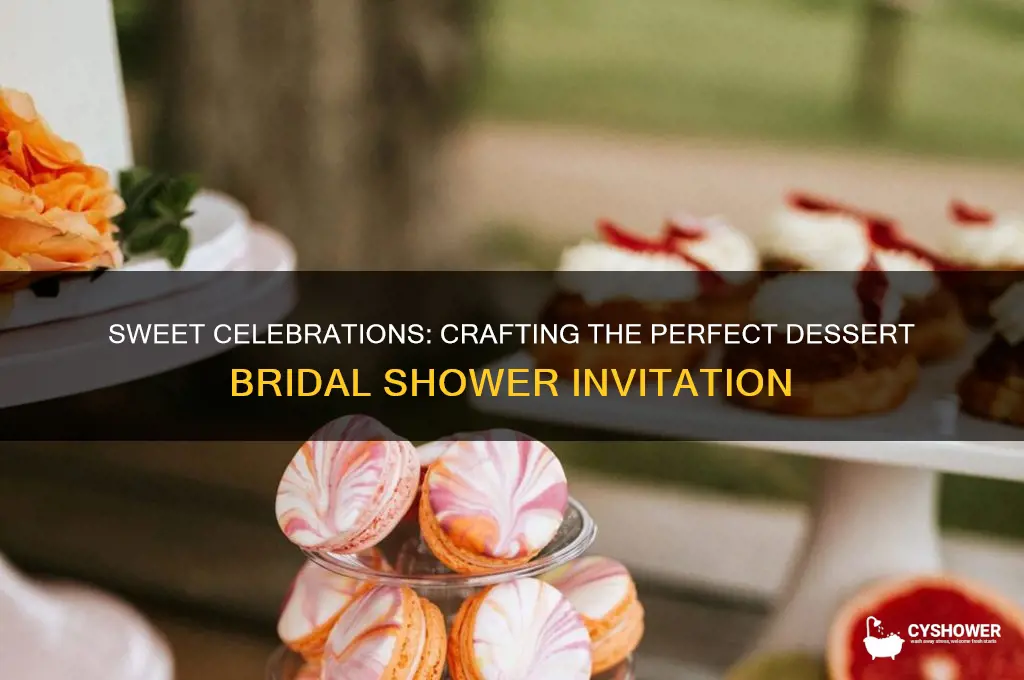 how to word a dessert bridal shower invitation