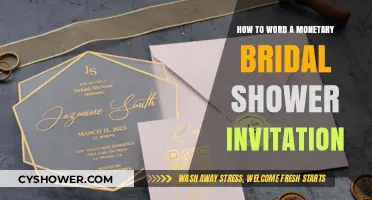 Elegant Wording Tips for Your Monetary Bridal Shower Invitation
