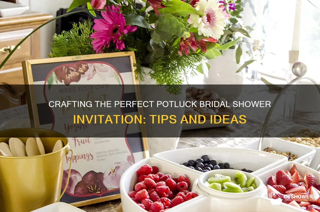 how to word a potluck style bridal shower invitation