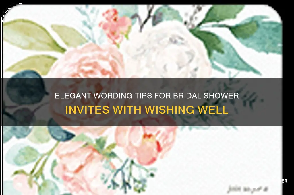 how to word bridal shower invitations with wishing well