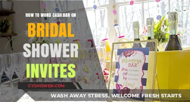Elegant Wording Tips for Cash Bar on Bridal Shower Invites