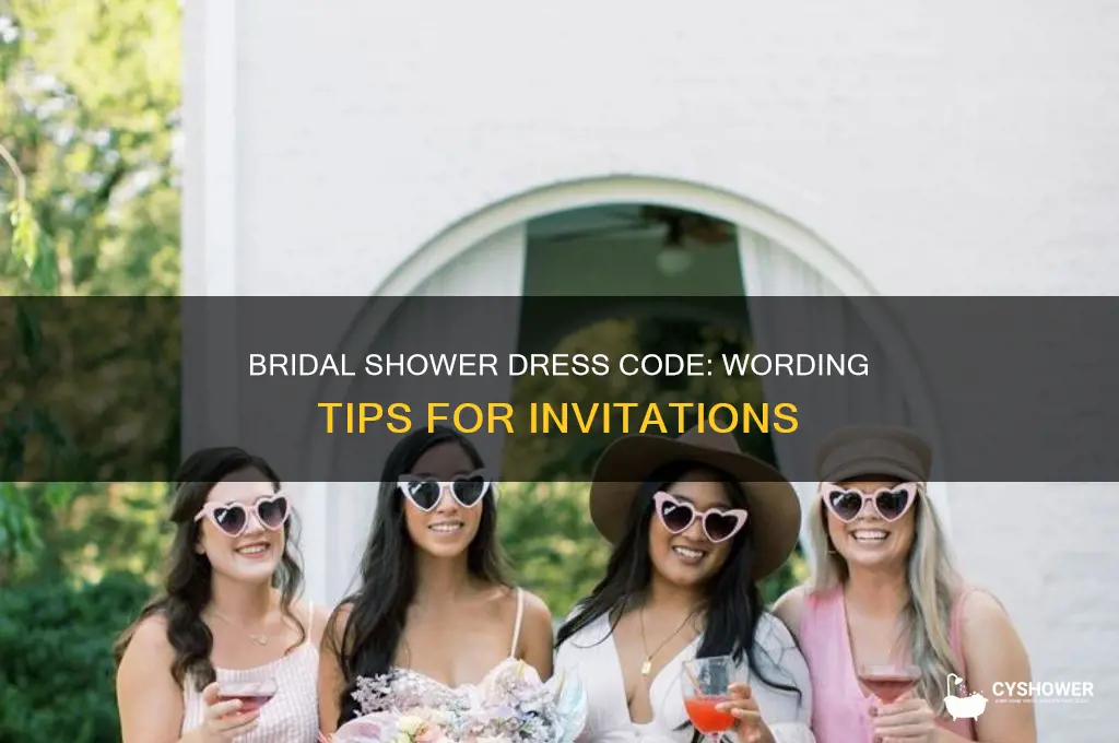 how to word dress code on bridal shower invitation