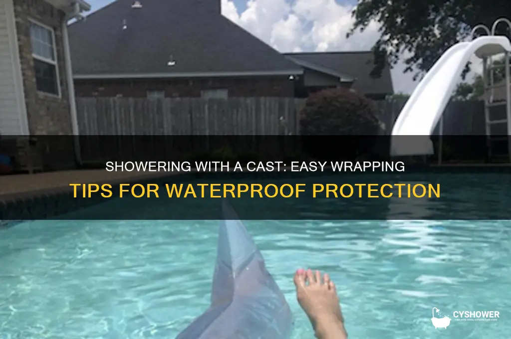 how to wrap a cast to take a shower