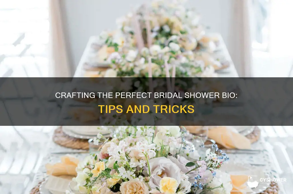 how to write a bio for a bridal shower