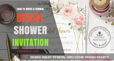 Elegant Bridal Shower Invitations: Crafting the Perfect Formal Invite