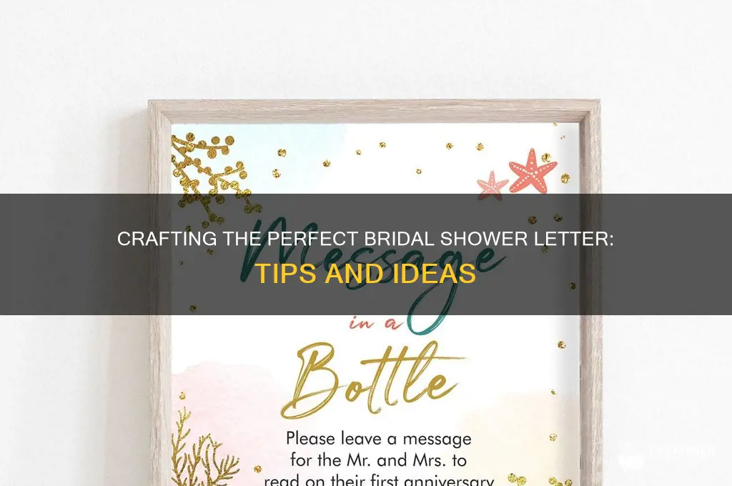 how to write a letter for bridal shower