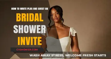 Writing 'Plus One' on Bridal Shower Invites: Tips and Etiquette