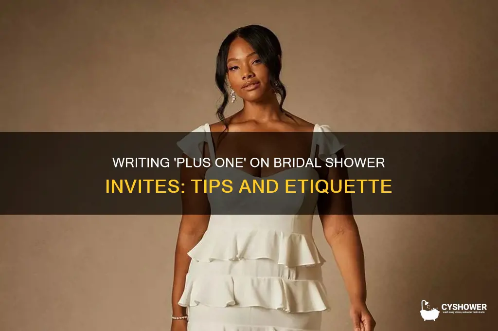 how to write plus one guest on bridal shower invite